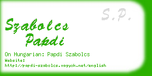 szabolcs papdi business card